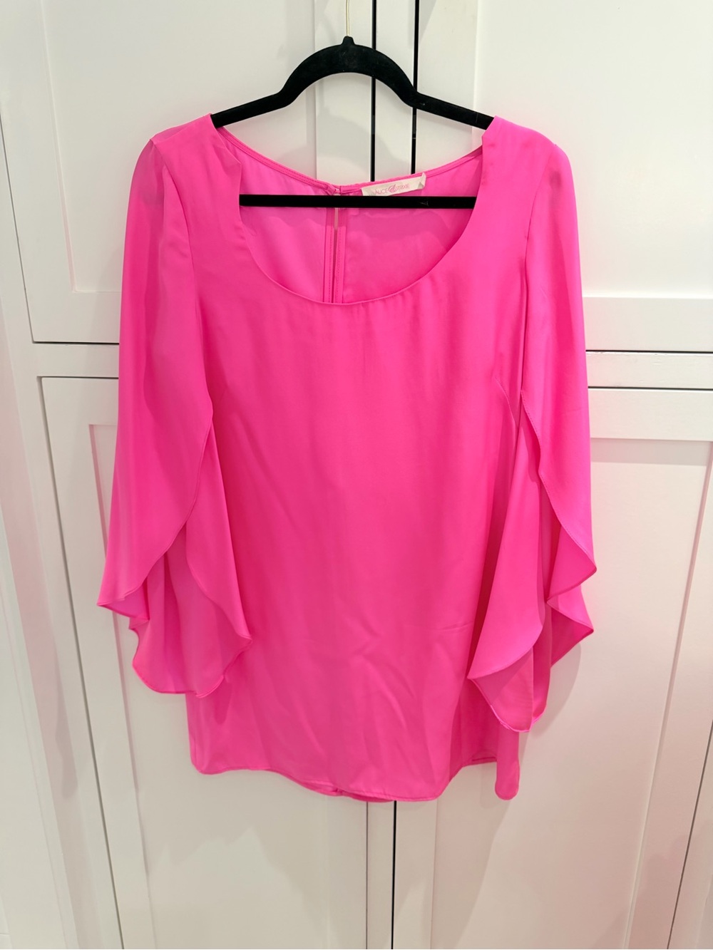Alice and Trixie Pink Women’s Flutter Sleeve Top